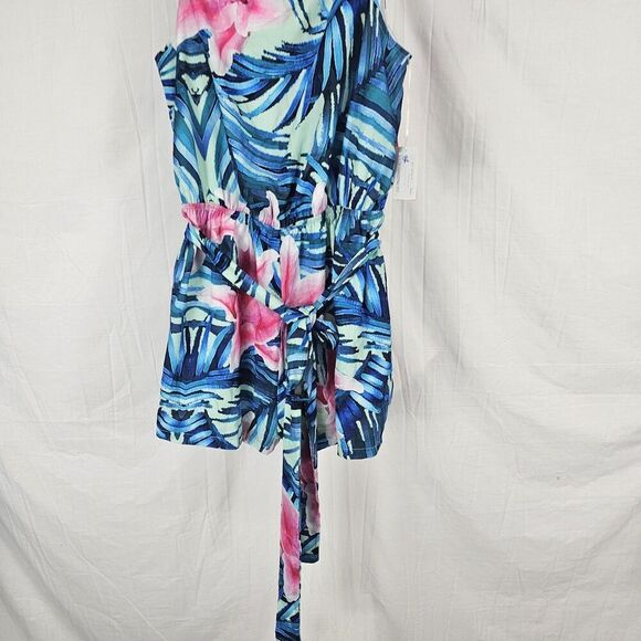 Kinnucans Rio Romper Maliblue Women's Size Medium Hawaiian Printed - Picture 2 of 7